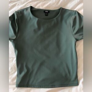 Express Women’s Short Sleeve Shell Top in Sage
